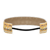 SlipperyJoeの可愛い子はオレンジ色の茶色のトーンをプロの単語を持つ アスレチックヘッドバンド (裏面)