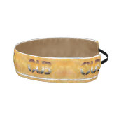 SlipperyJoeの可愛い子はオレンジ色の茶色のトーンをプロの単語を持つ アスレチックヘッドバンド (右)