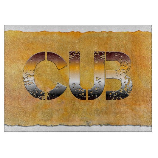 SlipperyJoeの可愛い子はオレンジ色の茶色のトーンをプロの単語を持つ カッティングボード (正面)