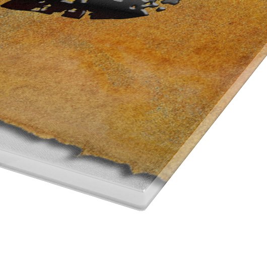 SlipperyJoeの可愛い子はオレンジ色の茶色のトーンをプロの単語を持つ カッティングボード (角)