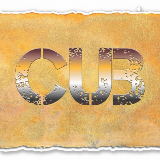 SlipperyJoeの可愛い子はオレンジ色の茶色のトーンをプロの単語を持つ シール (正面)