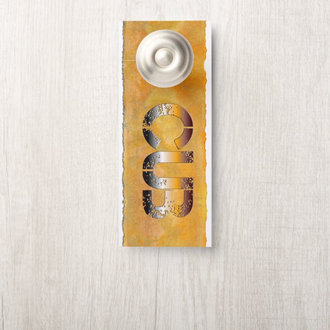 SlipperyJoeの可愛い子はオレンジ色の茶色のトーンをプロの単語を持つ ドアノブサイン (ノブ)