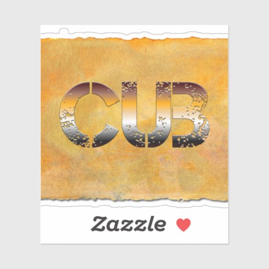 SlipperyJoeの可愛い言葉は金ゴールド茶色の黄褐色の白 シール (シート)