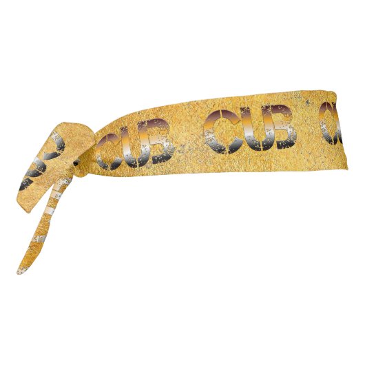 SlipperyJoeの可愛い言葉は金ゴールド茶色の黄褐色の白 タイヘッドバンド (回転270)