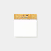 SlipperyJoeの可愛い言葉は金ゴールド茶色の黄褐色の白 ポストイット (正面)