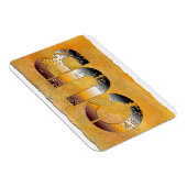 SlipperyJoeの可愛い言葉は金ゴールド茶色の黄褐色の白 マグネット (右側)