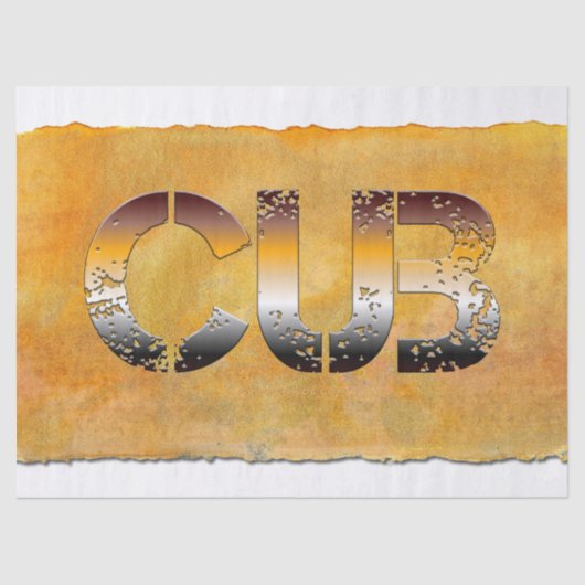 SlipperyJoeの可愛い言葉は金ゴールド茶色の黄褐色の白 薄葉紙 (正面)