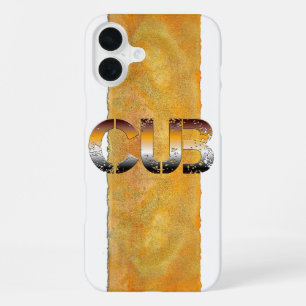 SlipperyJoeの可愛い言葉は金ゴールド茶色の黄褐色の白 iPhone 16 Plusケース