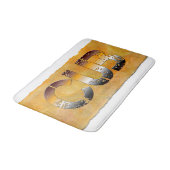 SlipperyJoeの可愛い言葉金ゴールド誇りを持ったゲイプライド バスマット (アングル)