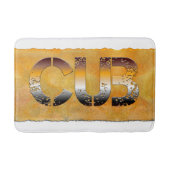 SlipperyJoeの可愛い言葉金ゴールド誇りを持ったゲイプライド バスマット (正面)