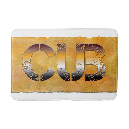 SlipperyJoeの可愛い言葉金ゴールド誇りを持ったゲイプライド バスマット (正面)