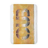 SlipperyJoeの可愛い言葉金ゴールド誇りを持ったゲイプライド バスマット (正面縦)