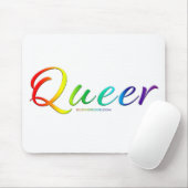 SlipperyJoeの同性愛者プライドの色の単語の誇りを持った記号 マウスパッド (マウス)