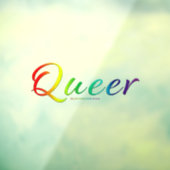 SlipperyJoeの同性愛者プライドカラー単語カラフルvib ウィンドウサイン (シート3)