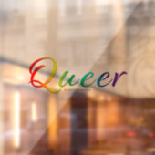 SlipperyJoeの同性愛者プライドカラー単語カラフルvib ウィンドウサイン (シート2)