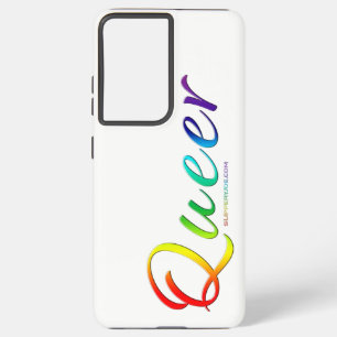 SlipperyJoeの同性愛者プライドカラー単語カラフルvib Samsung Galaxy S21 Ultraケース