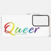 SlipperyJoeの同性愛者プライドカラー単語カラフルvib Samsung Galaxyケース (左側面)