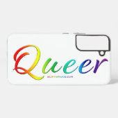 SlipperyJoeの同性愛者プライドカラー単語カラフルvib Samsung Galaxyケース (裏面横)