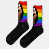SlipperyJoeの同性愛者色旗の人々のゲイギフト ソックス (左)