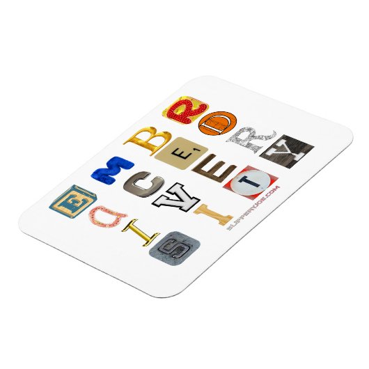 SlipperyJoeの多様性を受け入れる切り抜き文字セット マグネット (左側)