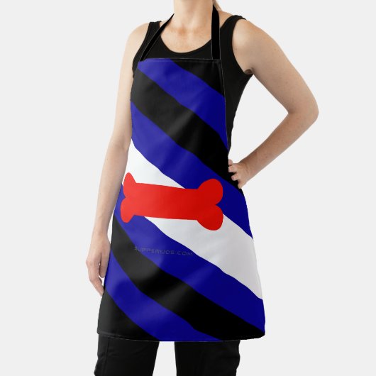 SlipperyJoeの子犬遊のプライドフラグLGBTQ エプロン (インサイチュ)