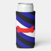 SlipperyJoeの子犬遊のプライドフラグLGBTQ スリム缶クーラー (Seltzer正面)