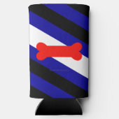 SlipperyJoeの子犬遊のプライドフラグLGBTQ スリム缶クーラー (裏面)