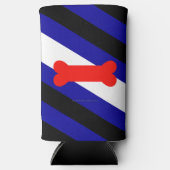 SlipperyJoeの子犬遊のプライドフラグLGBTQ スリム缶クーラー (正面)