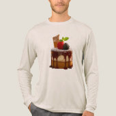 SlipperyJoeの小さな洗練された円筒形のデザート トライブレンドTシャツ (正面)