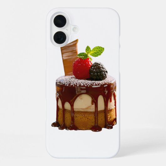 SlipperyJoeの小さな洗練された円筒形のデザート iPhoneケース (裏面)