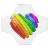 SlipperyJoeの彫刻的な立体ハートb サッカーボール (フラット)