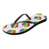 SlipperyJoeの彫刻的な立体ハートb ビーチサンダル (アングル)