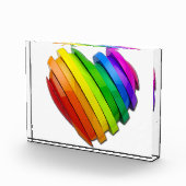SlipperyJoeの彫刻的な立体ハートb フォトブロック (右)