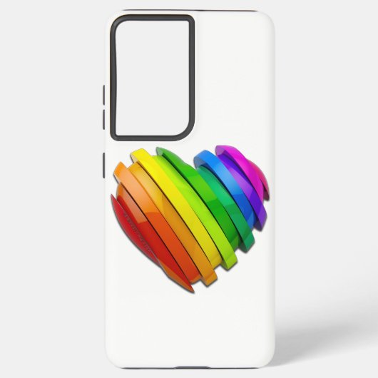 SlipperyJoeの彫刻的な立体ハートb Samsung Galaxyケース (裏面)