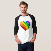 SlipperyJoeの彫刻的な立体ハートb Tシャツ (正面フル)