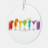 SlipperyJoeの応援はアルコールカクテルプライドを飲む セラミックオーナメント (左)