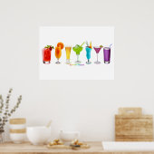 SlipperyJoeの応援はアルコールカクテルプライドを飲む ポスター (キッチン)