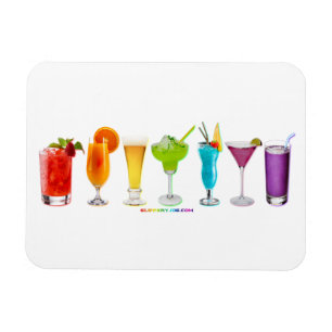 SlipperyJoeの応援はアルコールカクテルプライドを飲む マグネット