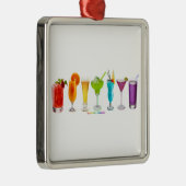 SlipperyJoeの応援はアルコールカクテルプライドを飲む メタルオーナメント (右)