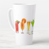 SlipperyJoeの応援は芸術的アルコールゲイギを飲む カフェラテマグ (左アングル)