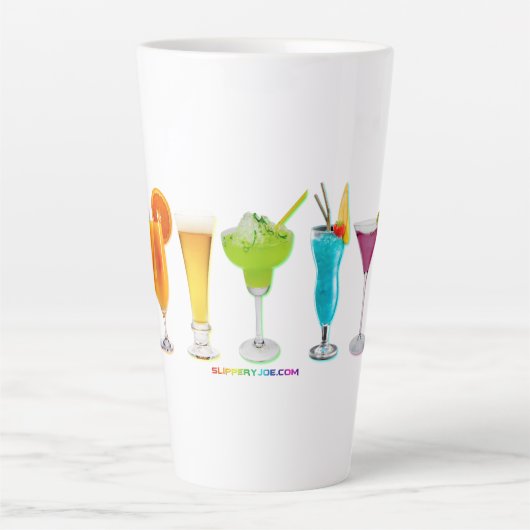 SlipperyJoeの応援は芸術的アルコールゲイギを飲む カフェラテマグ (正面)
