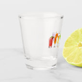 SlipperyJoeの応援アルコールプライドネオンc ショットグラス (左)