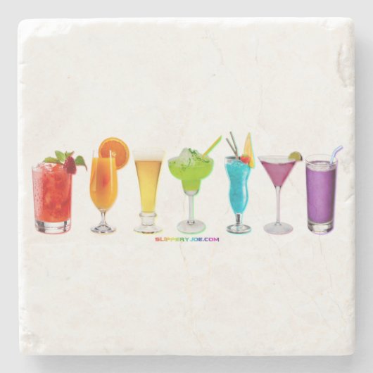 SlipperyJoeの応援アルコールプライドネオンc ストーンコースター (正面)