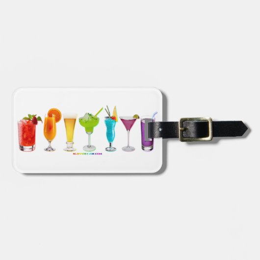 SlipperyJoeの応援アルコールプライドネオンc ラゲッジタグ (正面横)