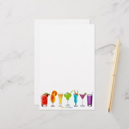 SlipperyJoeの応援アルコールプライドネオンc 便箋 (正面/裏面インサイチュ)