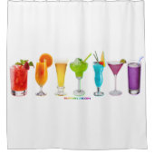 SlipperyJoeの応援カクテルLGBTQIAゲイ シャワーカーテン (正面)