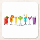 SlipperyJoeの応援カクテルLGBTQIAゲイ スクエアペーパーコースター (正面)