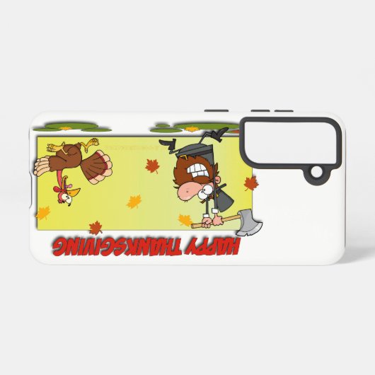 SlipperyJoeの感謝祭おもしろいの葉巡礼者 Samsung Galaxyケース (裏面横)