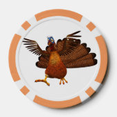 SlipperyJoeの感謝祭の七面鳥のキャラクター ポーカーチップ (裏面)