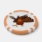 SlipperyJoeの感謝祭の七面鳥のキャラクター ポーカーチップ (シングル)